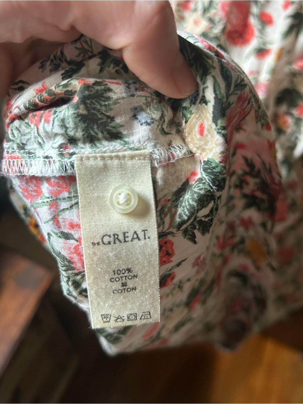 THE GREAT. The Wish Dress Floral V-Neck Flowy Midi Size Medium Boho Cottagecore - Picture 9 of 9